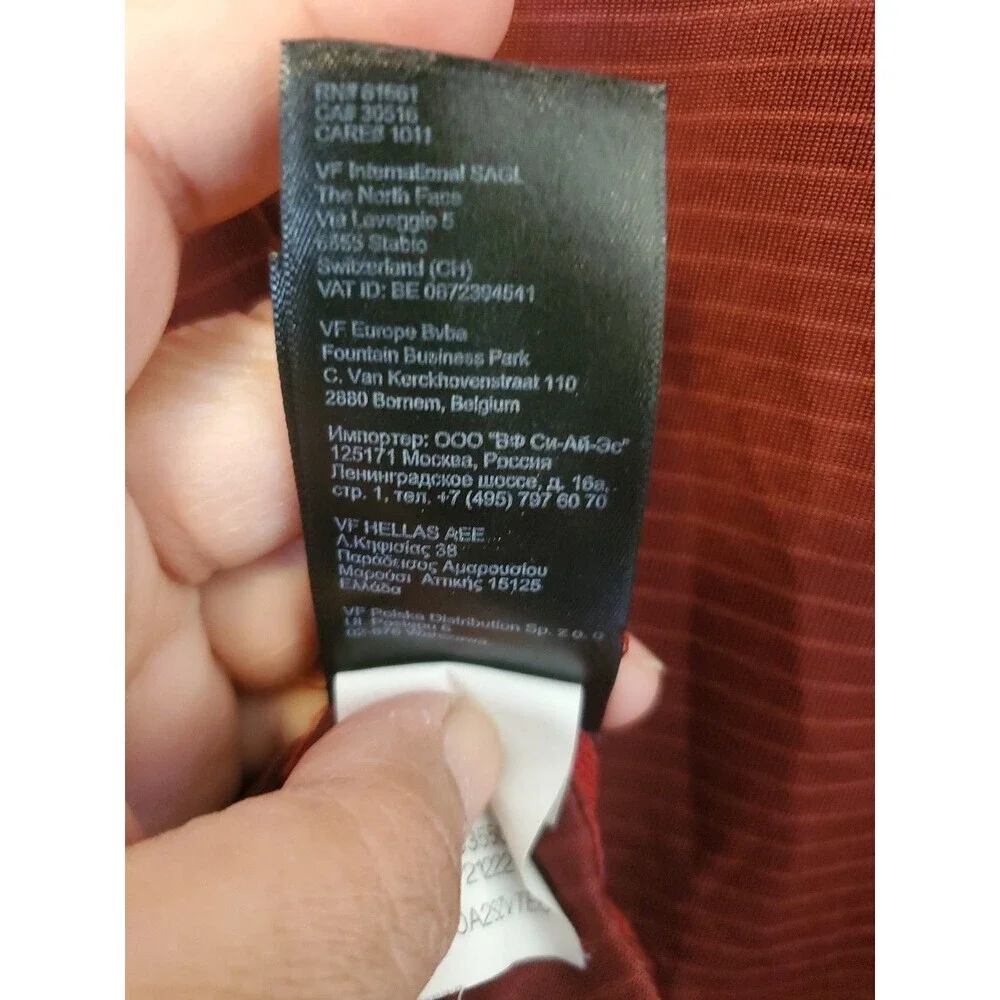 The North Face‎ T-shirt Flash Dry 100% Polyester Men's L Maroon Short Sleeve Tee - Picture 16 of 16